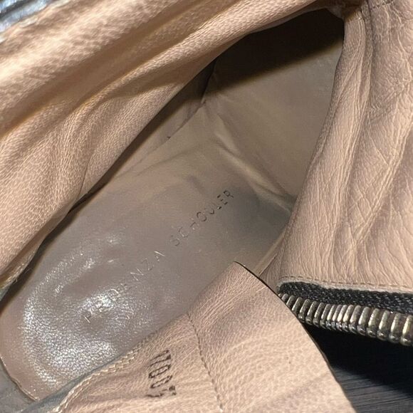 Proenza Schouler Black Leather Ankle Boots Size 35 Designer Heels Buckle & Zip - Picture 8 of 9